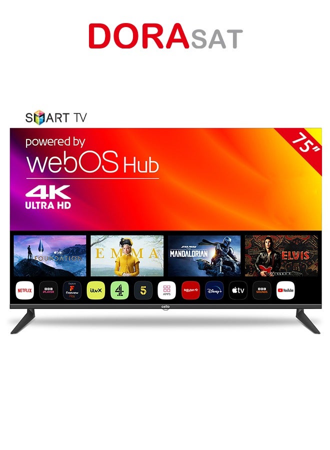 Dora Sat Smart Screen - WebOS - 75 Inch - 4k UHD - LED - Free Magic Remote - DST75U - Image 1